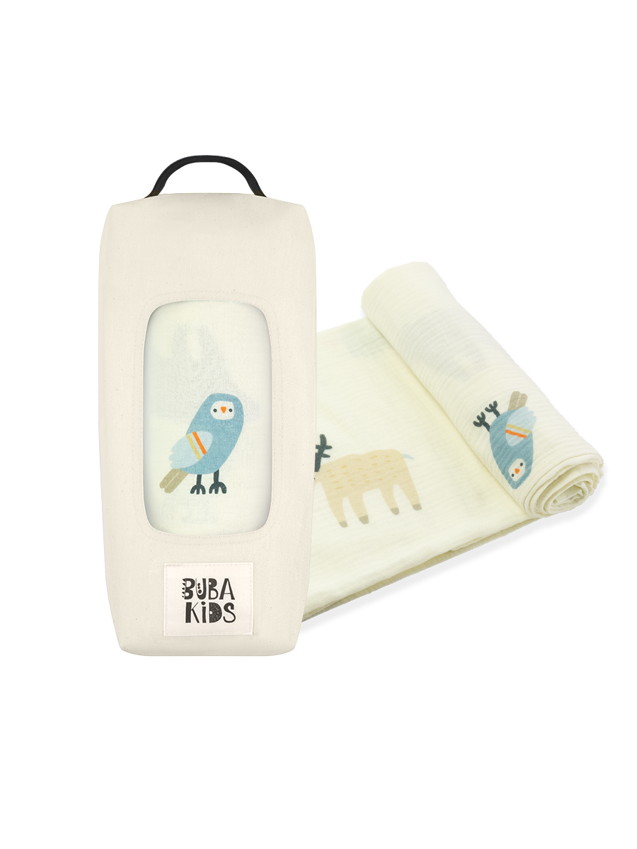 Пеленка муслиновая BUBA KIDS Таёжная ночь 115х115 см 1 шт - фото 10