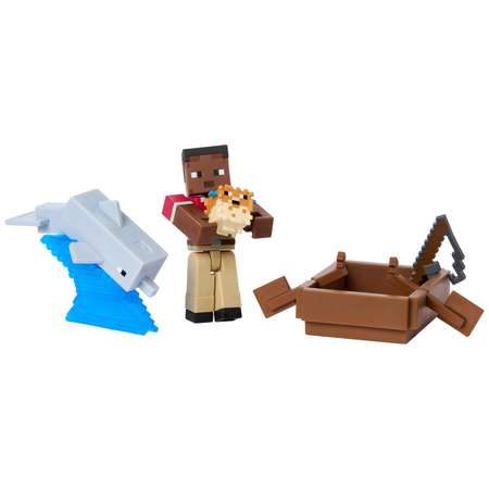 Игровой набор Minecraft Моряк Зури и Рыба