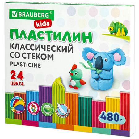 Пластилин Brauberg 24 цв.