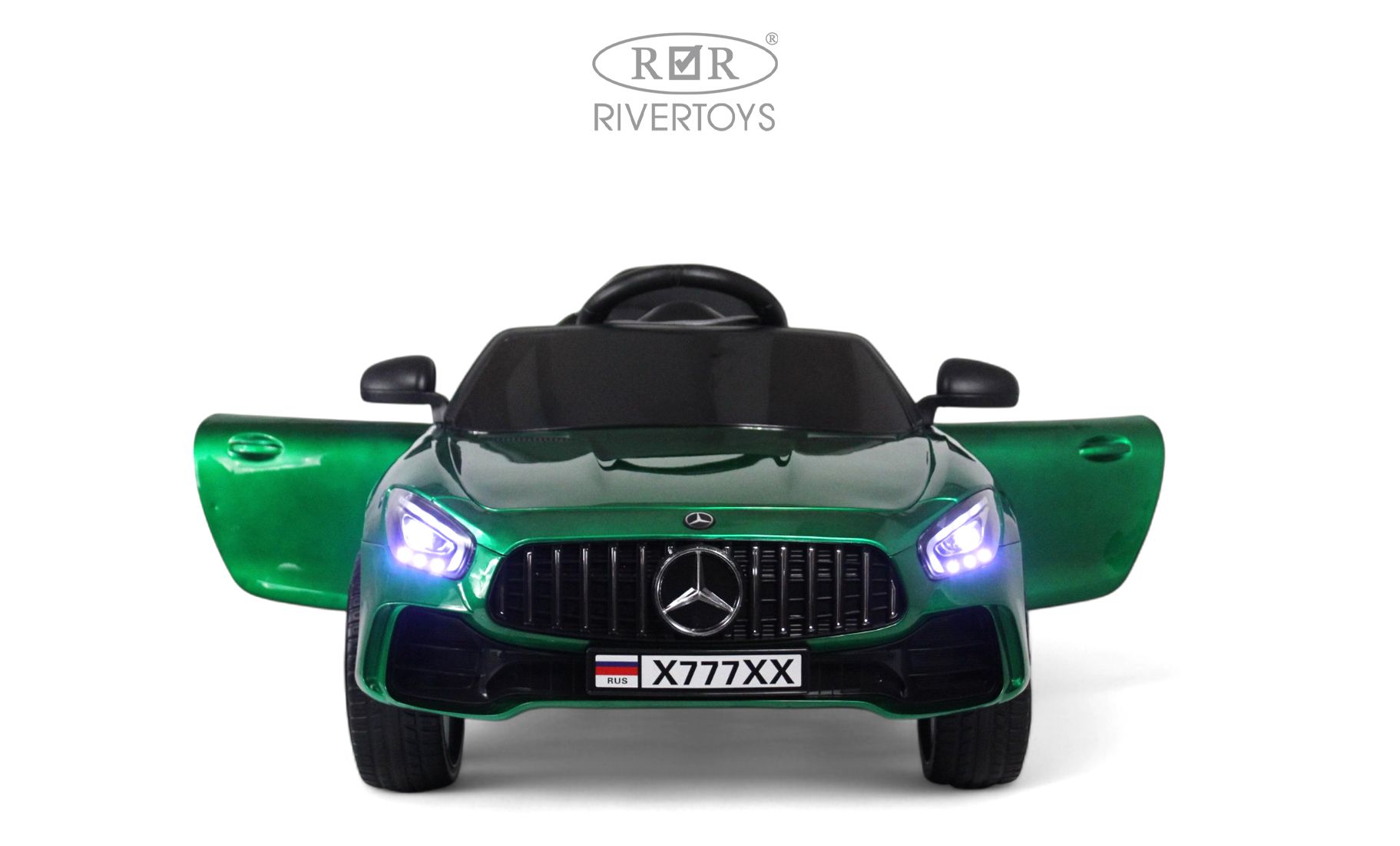 Электромобиль RIVERTOYS Mercedes X777XX-AMG-GREEN-GLANEC С пультом ДУ - фото 12