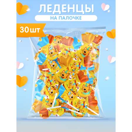 Леденцы на палочке ассорти Сладкая сказка Три кота 10г х 30шт