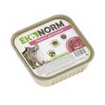 Корм для кошек EKONORM 100г паштет с телятиной и сердцем