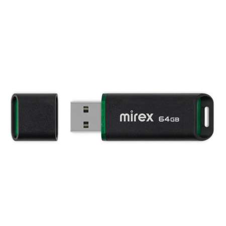 Флешка Mirex Spacer 64 Гб USB2.0 чт до 25 Мб/с зап до 15 Мб/с Чёрная 10204221