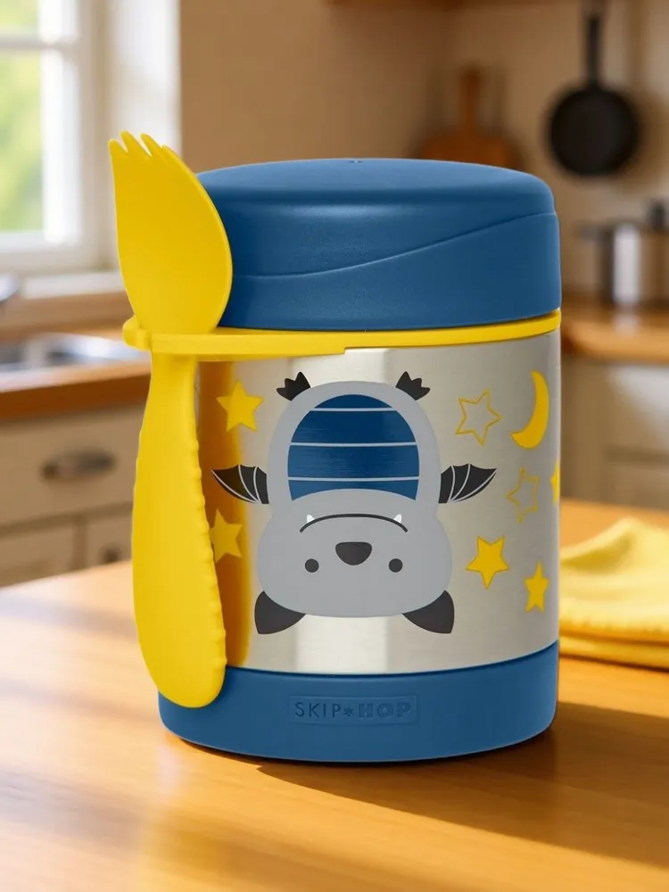 Термос Skip Hop со столовым прибором Летучая мышь Бэйл - фото 1