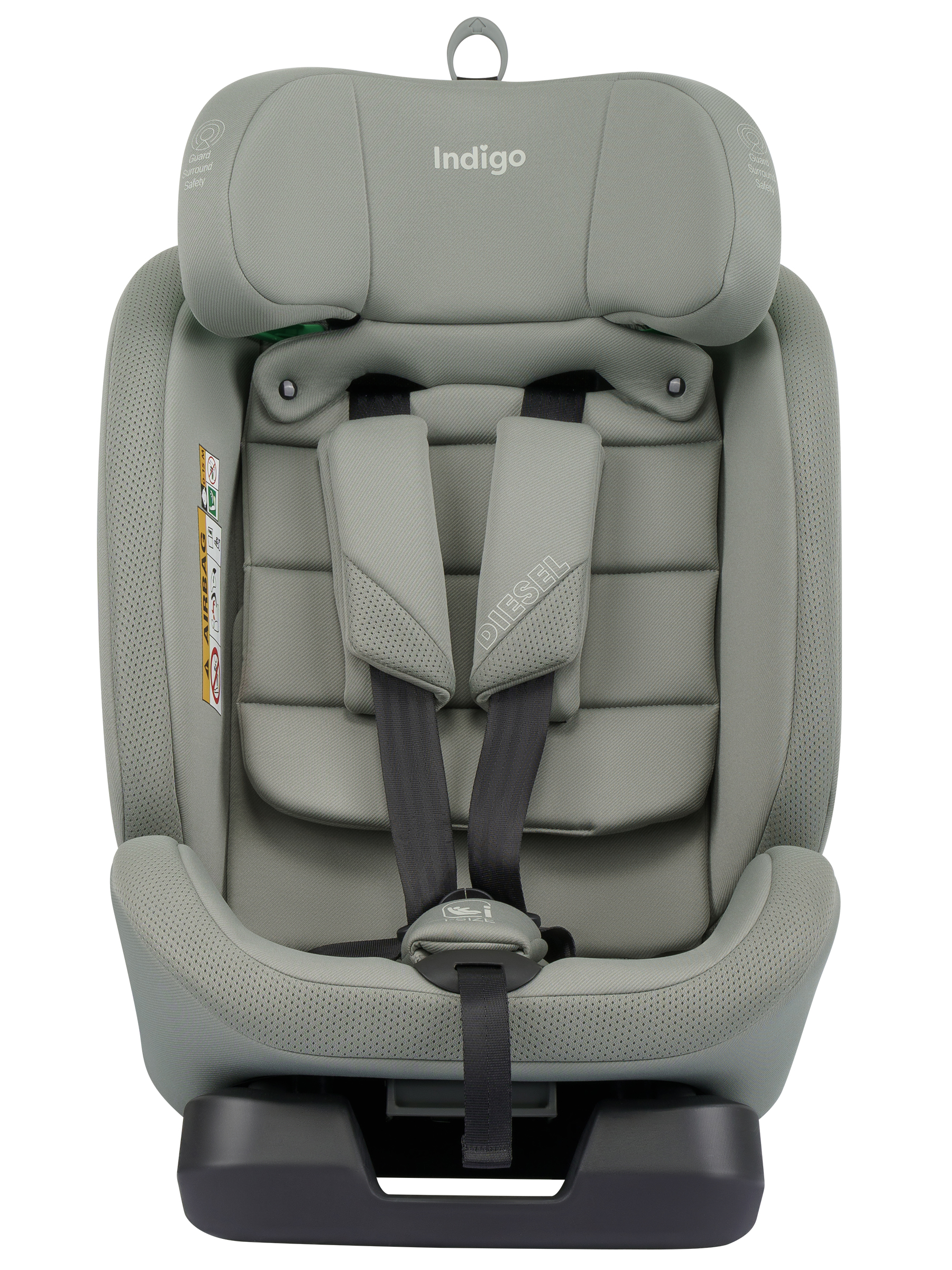 Автокресло Indigo Diesel I-SIZE, группа 0/1/2/3 0+/1/2/3 (0-36 кг) зеленый - фото 25