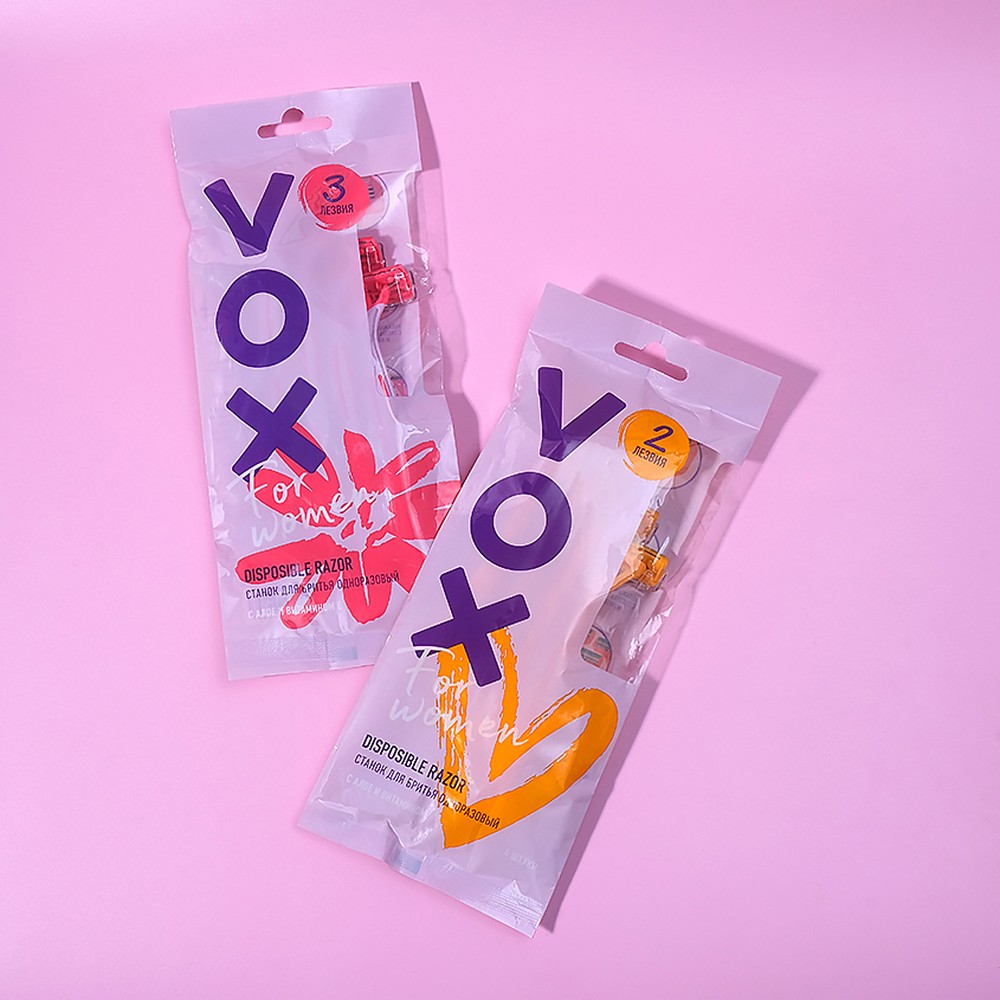 Станок для бритья одноразовый VOX For women 2 лезвия 4 шт - фото 7