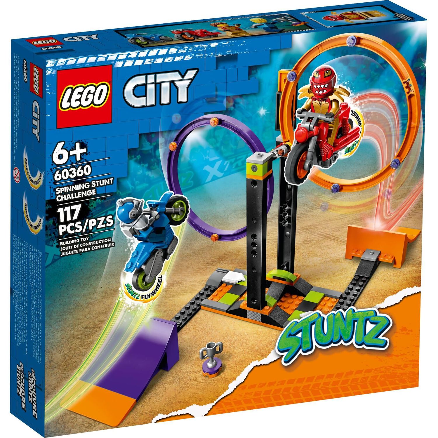 Конструктор LEGO City Spinning Stunt Challenge 117 дет. - фото 1