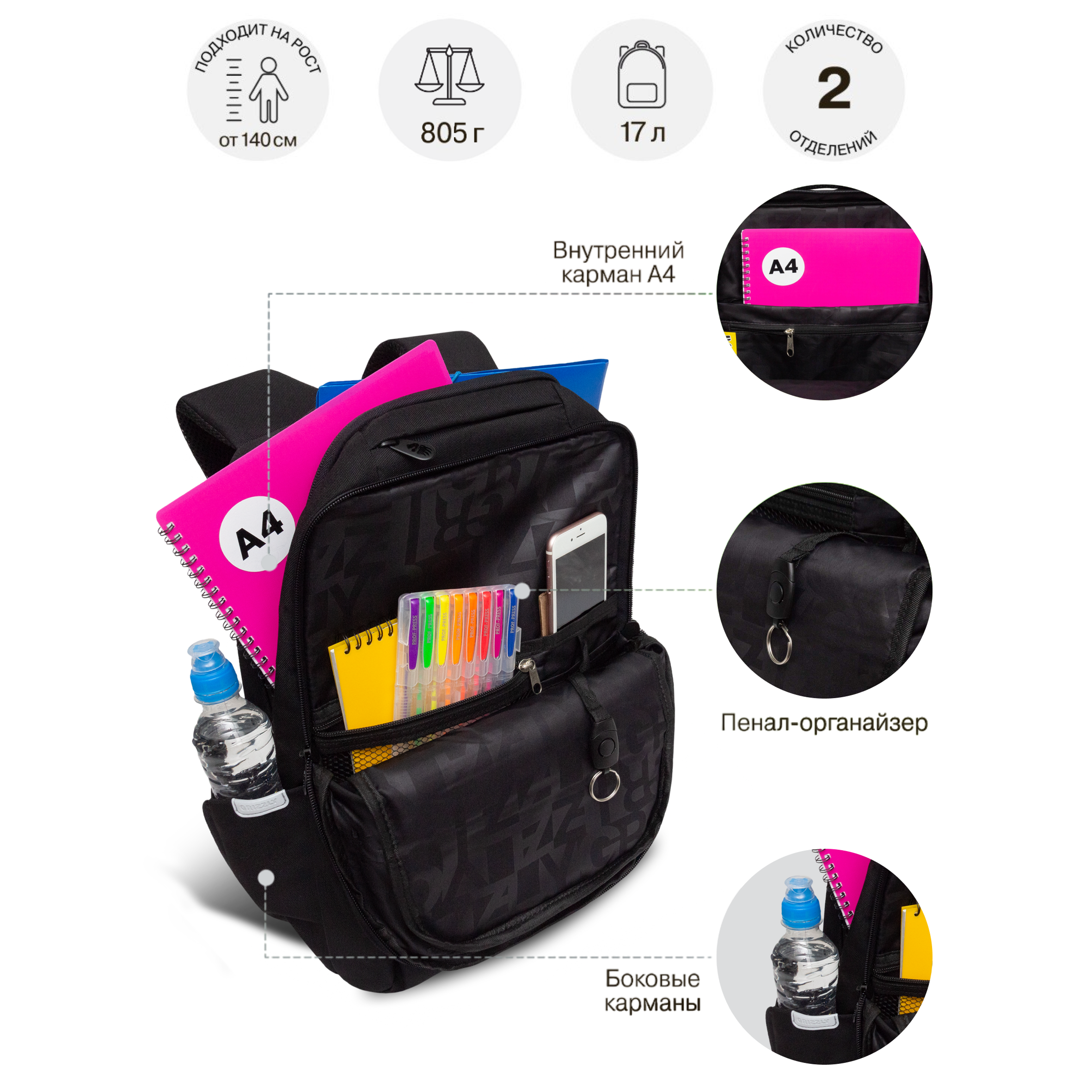 Рюкзак Grizzly для девочки - фото 6