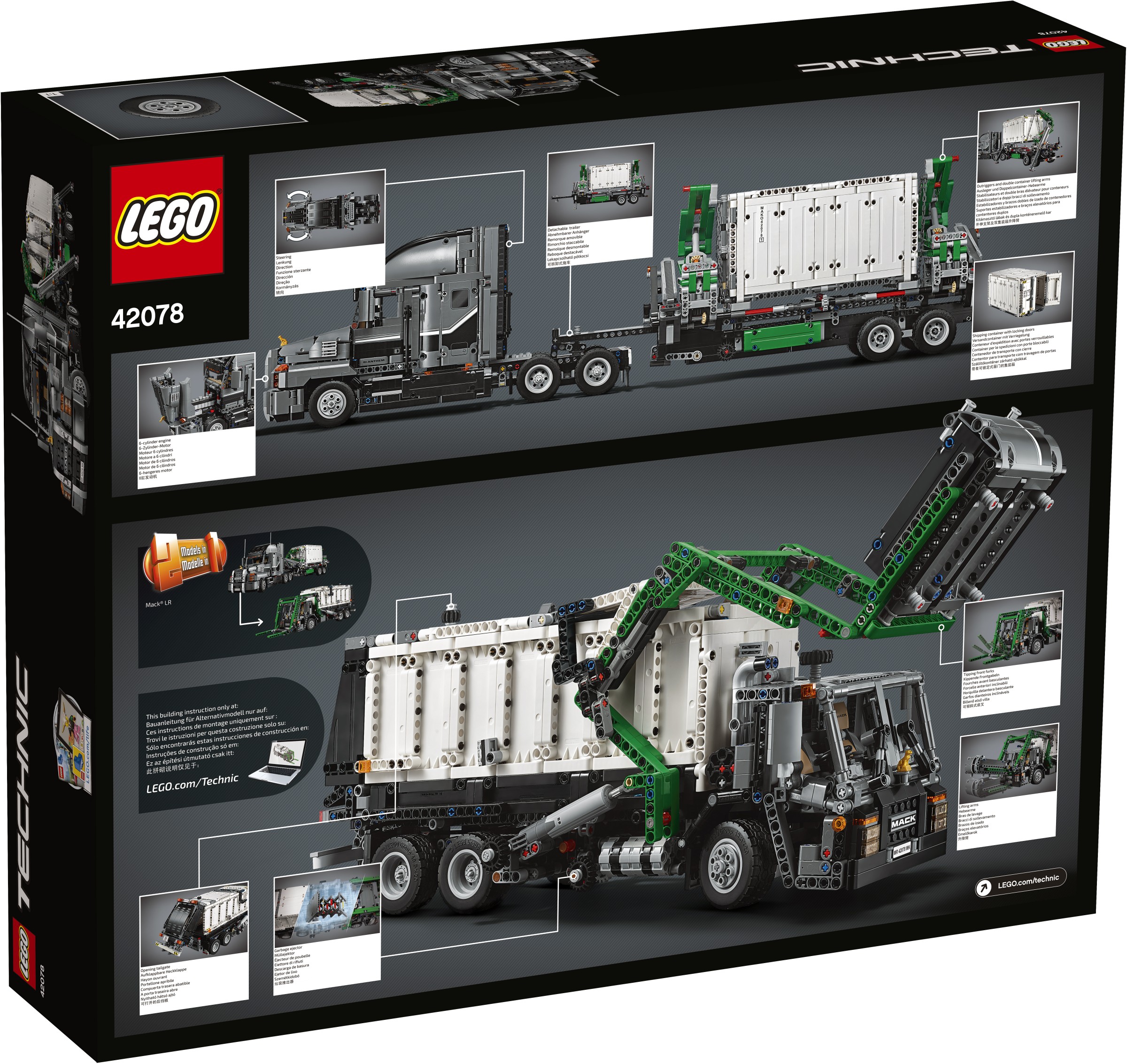 Конструктор LEGO Technic Грузовик MACK 42078 2595 дет. - фото 2