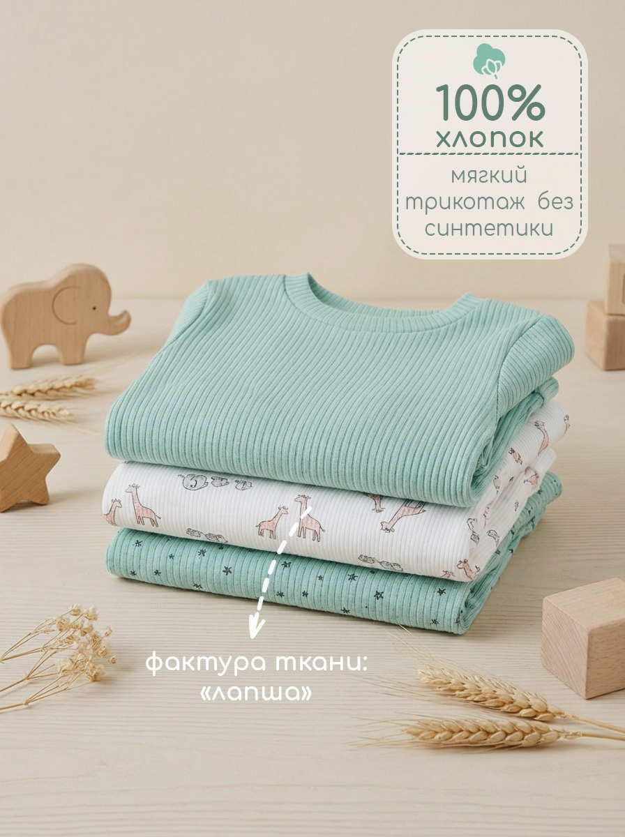 Боди 3 шт Milimbi 035.12/1ВСАФ - фото 7