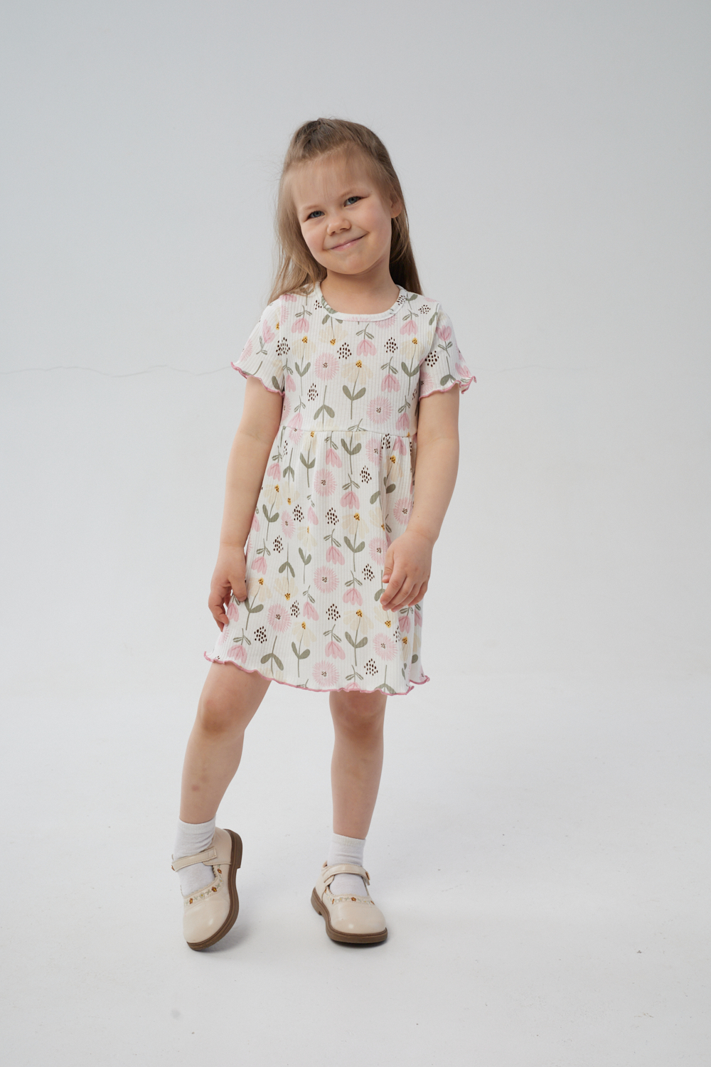 Платье YAXX 007--Платье цветы/белый (Л) - фото 5