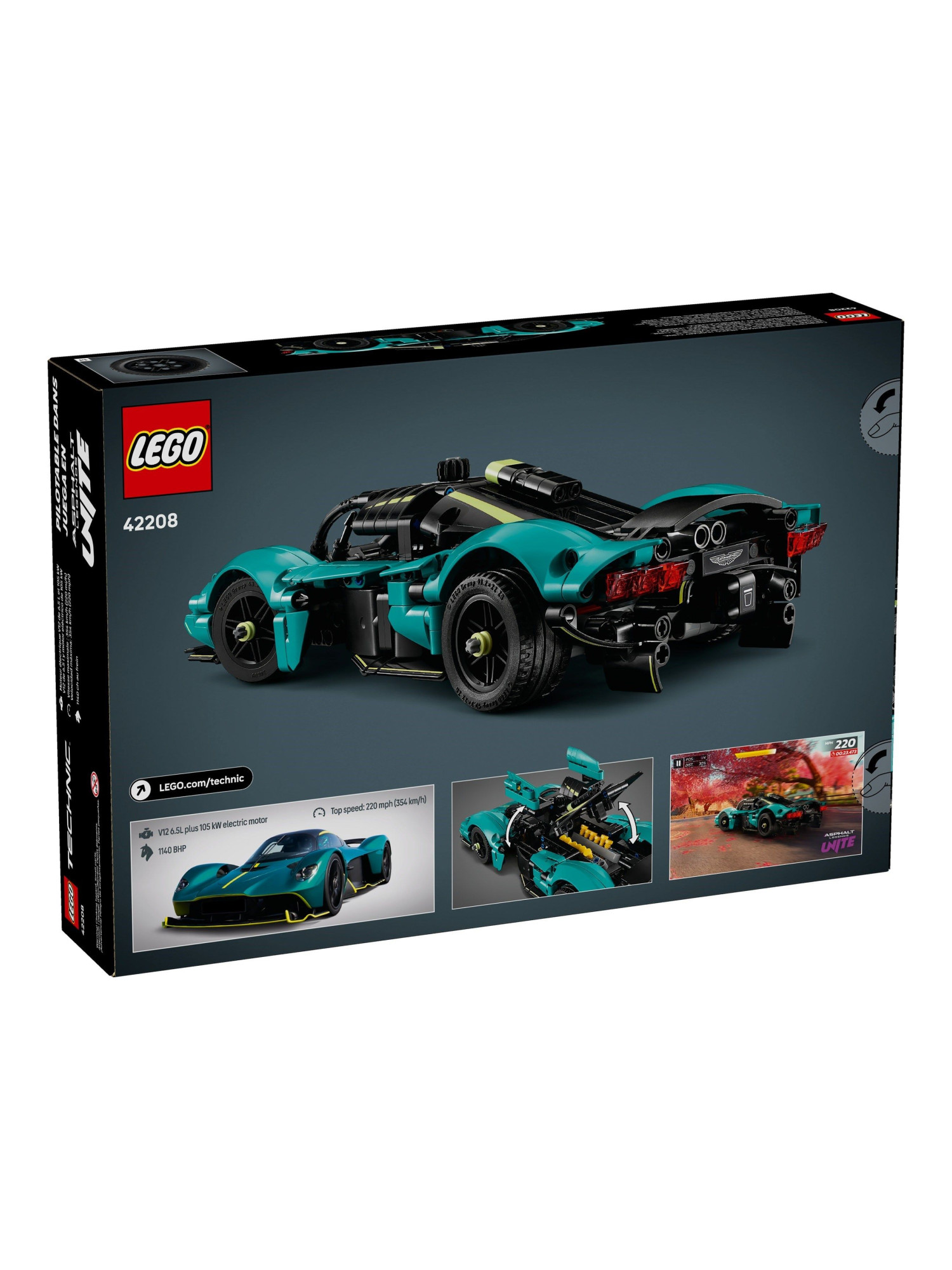 Конструктор LEGO Technic Aston Martin Valkyrie 707 дет. - фото 3