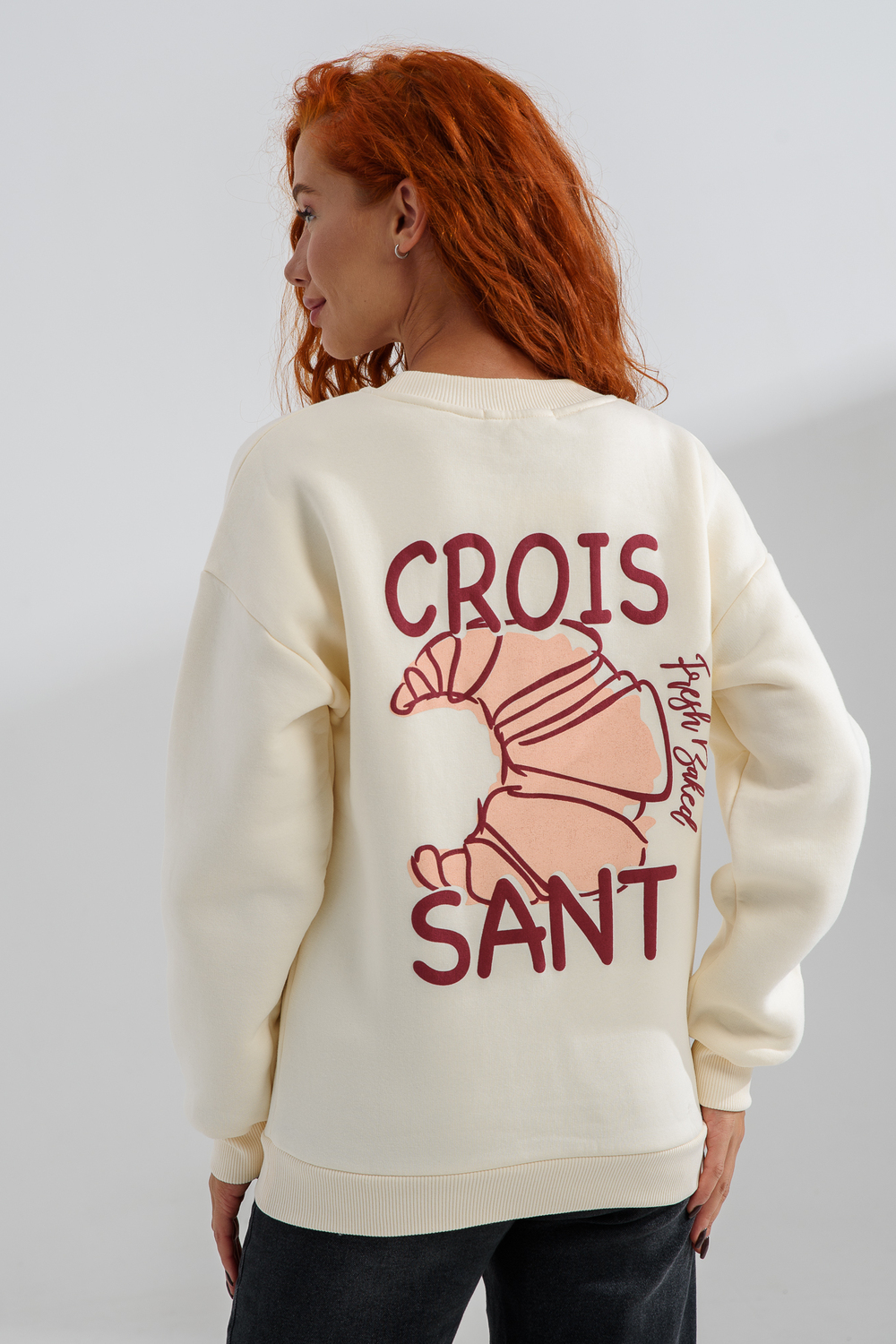 Свитшот Натали Суслова 8572 молочный+круассан - фото 2