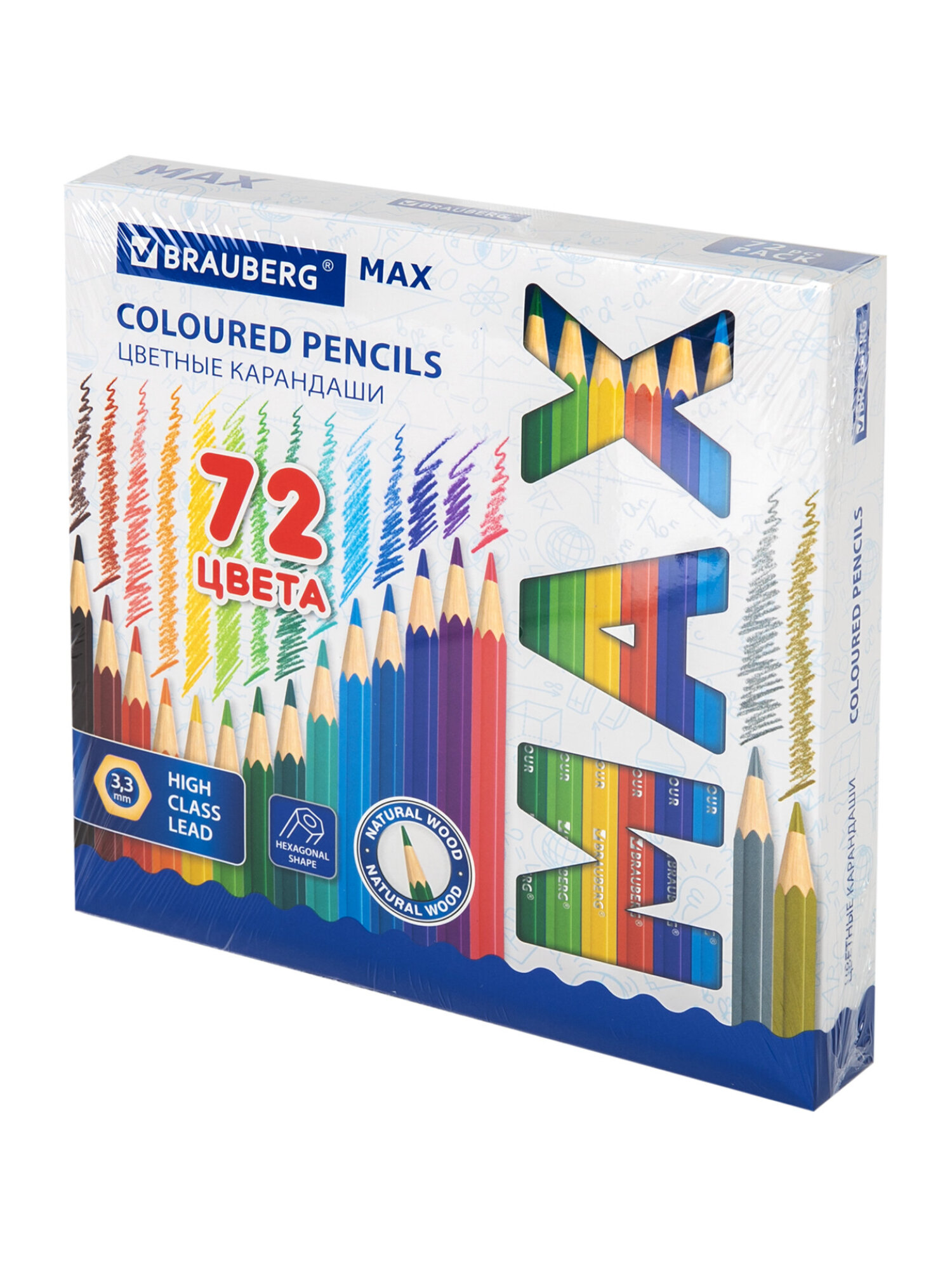 Карандаши цветные Brauberg 72 шт. - фото 7