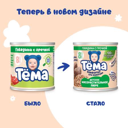 Пюре Тёма Говядина-гречка с 8 мес 90 г