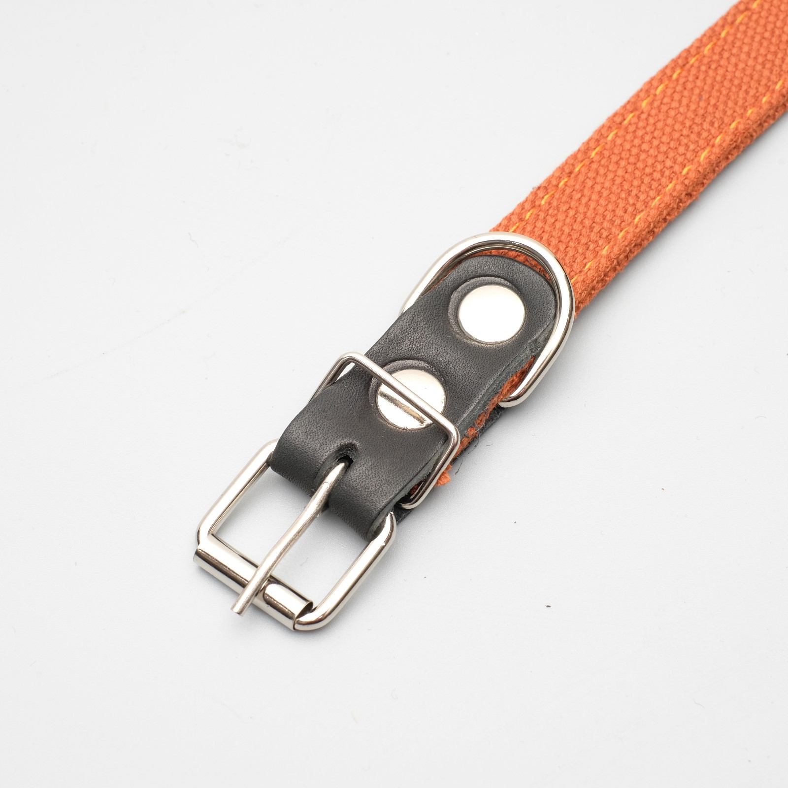 Ошейник Пижон брезентовый щенячий двухслойный 54 х 2.5 см коричневый - фото 3