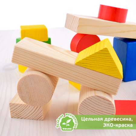 Конструктор Томик Цветной деревянный