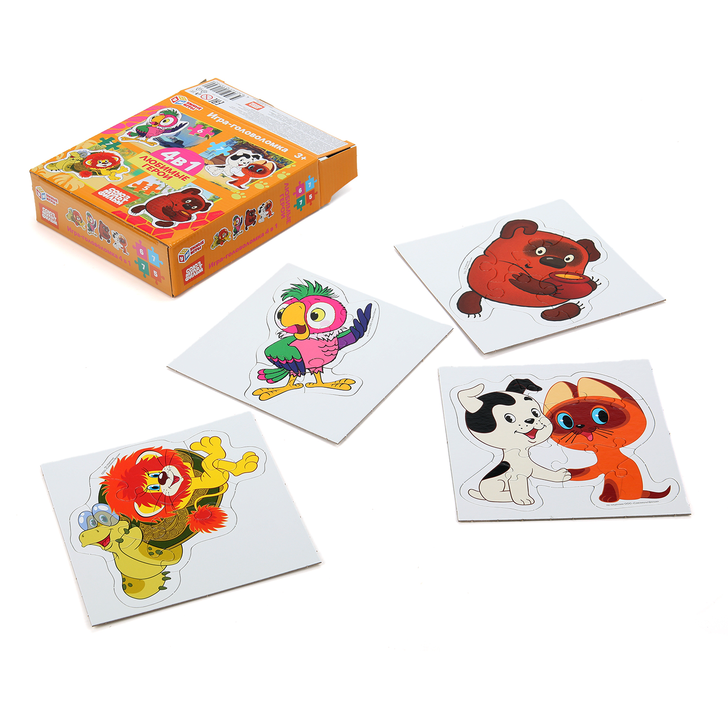Пазл Умные игры Любимые герои 4в1 классический - фото 2
