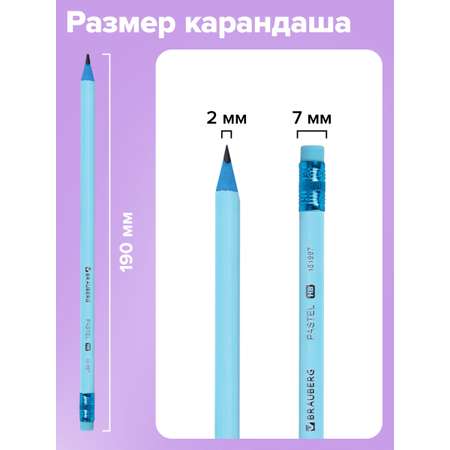 Карандаши чернографитные Brauberg 12 шт.