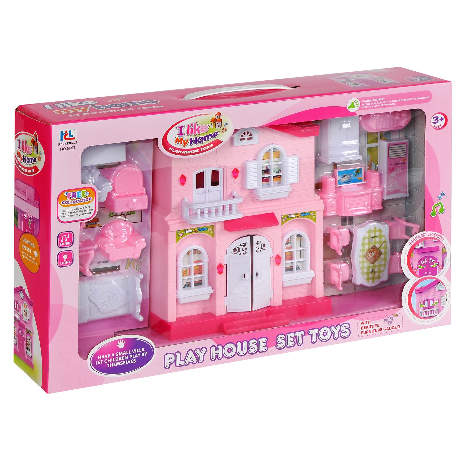 Домик для кукол Junfa 27 см с мебелью WK-15511 - фото 2