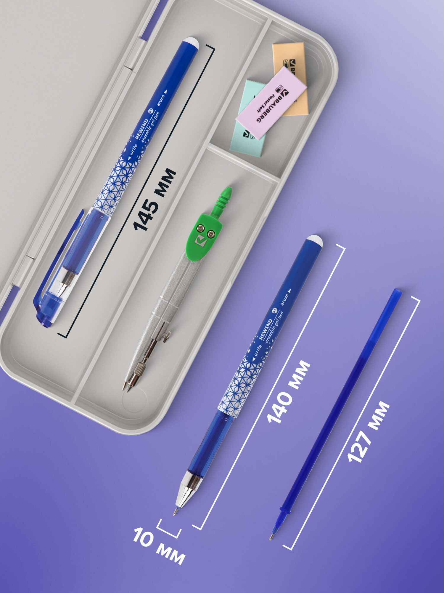 Ручка со стираемыми чернилами Brauberg 1 шт. - фото 5