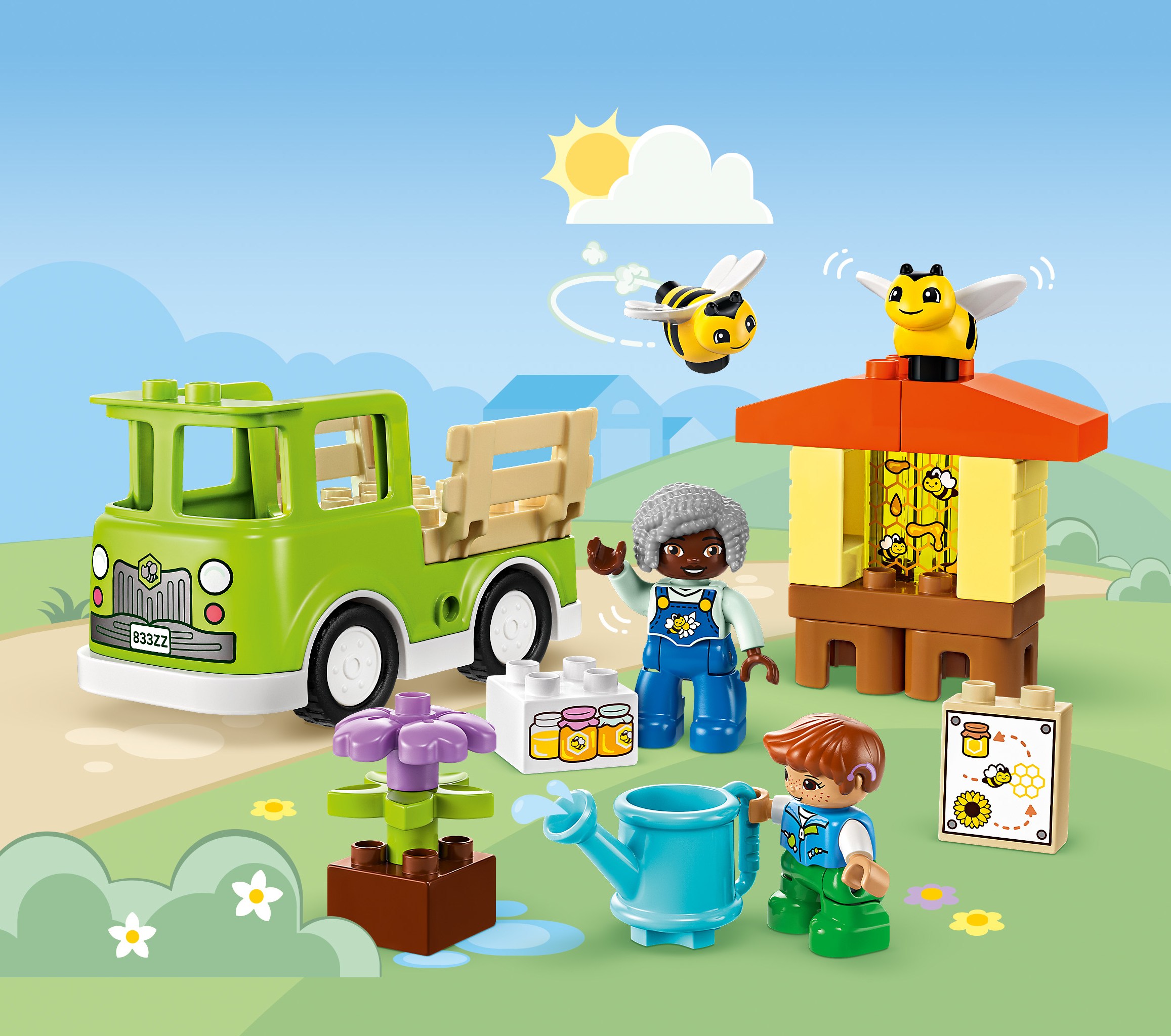 Конструктор LEGO DUPLO Уход за пчелами и ульями блочный - фото 10