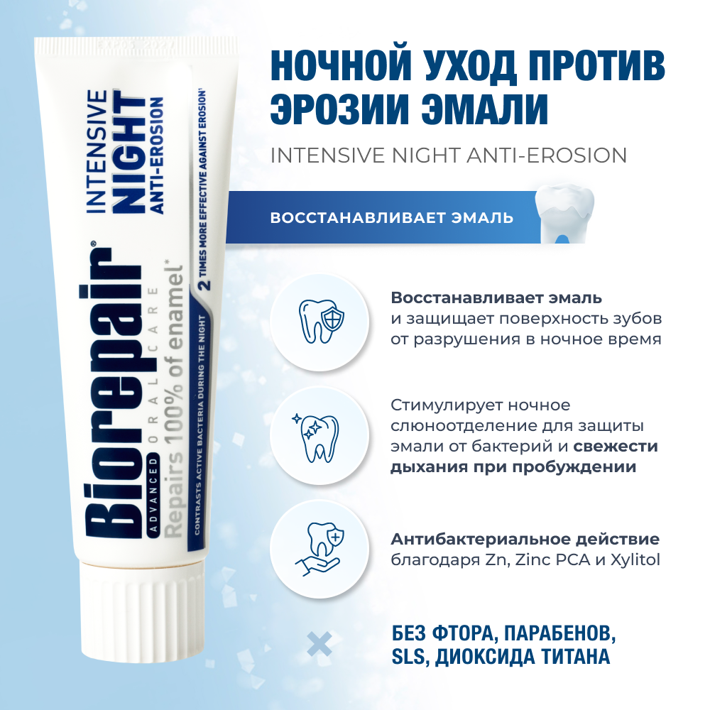 Зубная паста Biorepair без фтора мята - фото 2