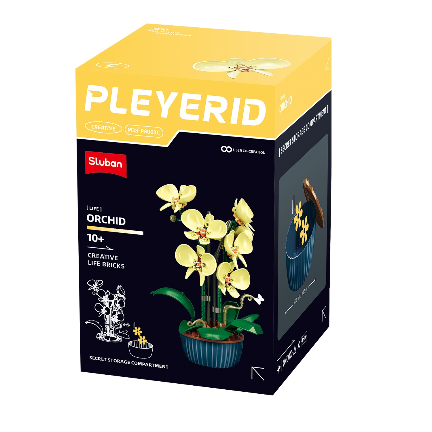 Конструктор SLUBAN Желтая орхидея - фото 5