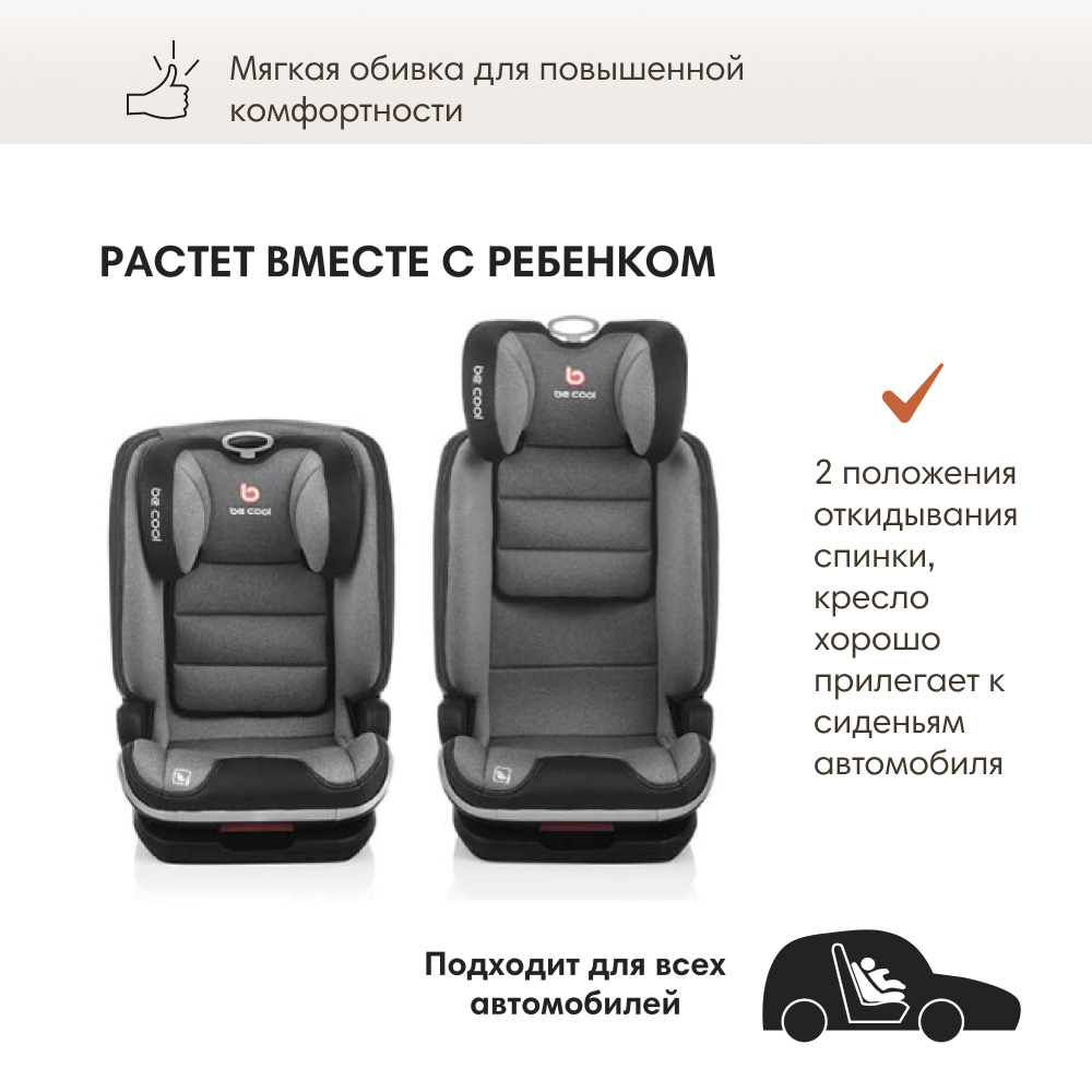 Автокресло Be Cool Petrol Isofix 2/3 (15-36 кг) синий - фото 5