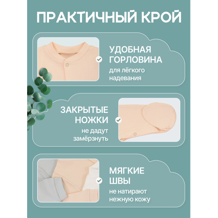 Комбинезон 3 шт MomKid