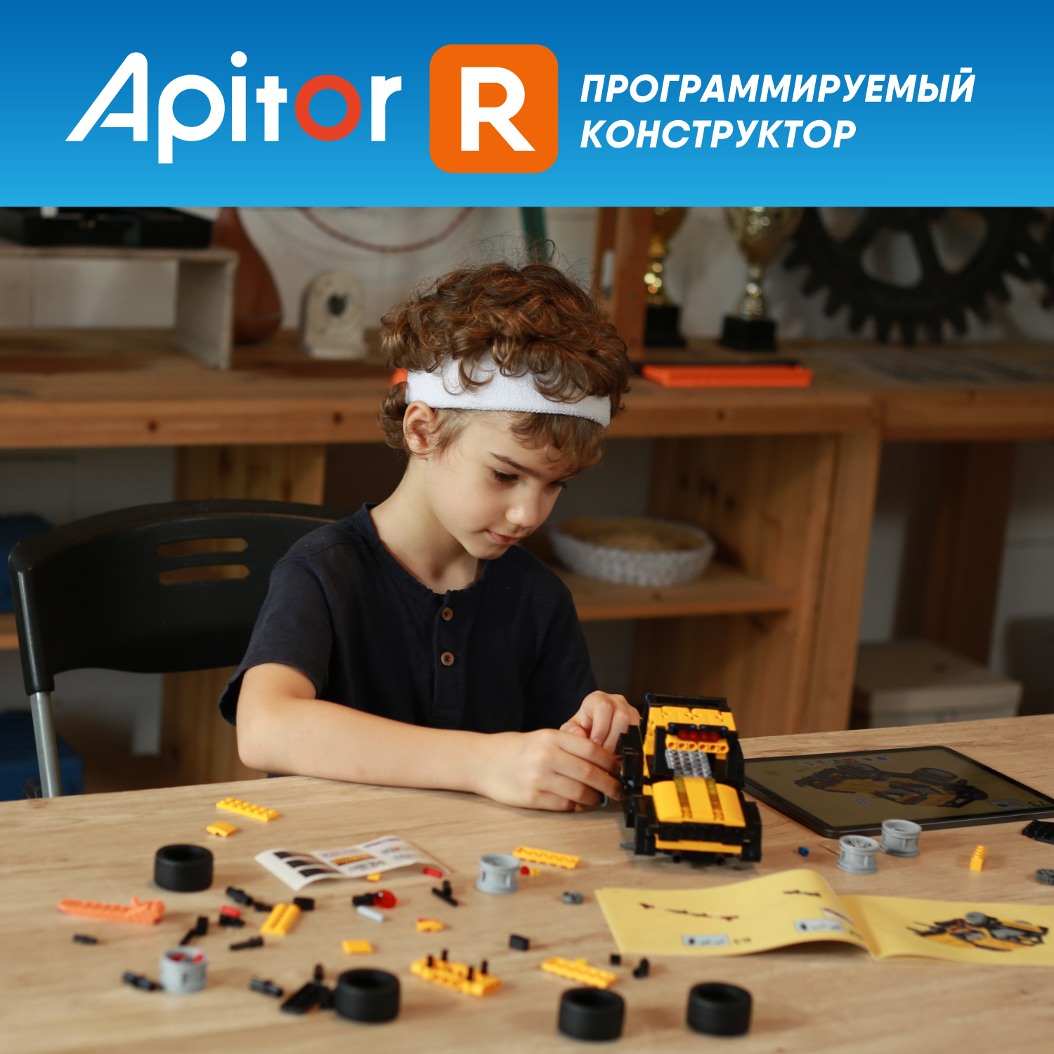 Конструктор Apitor Robot 4в1 электронный 300 дет. - фото 14
