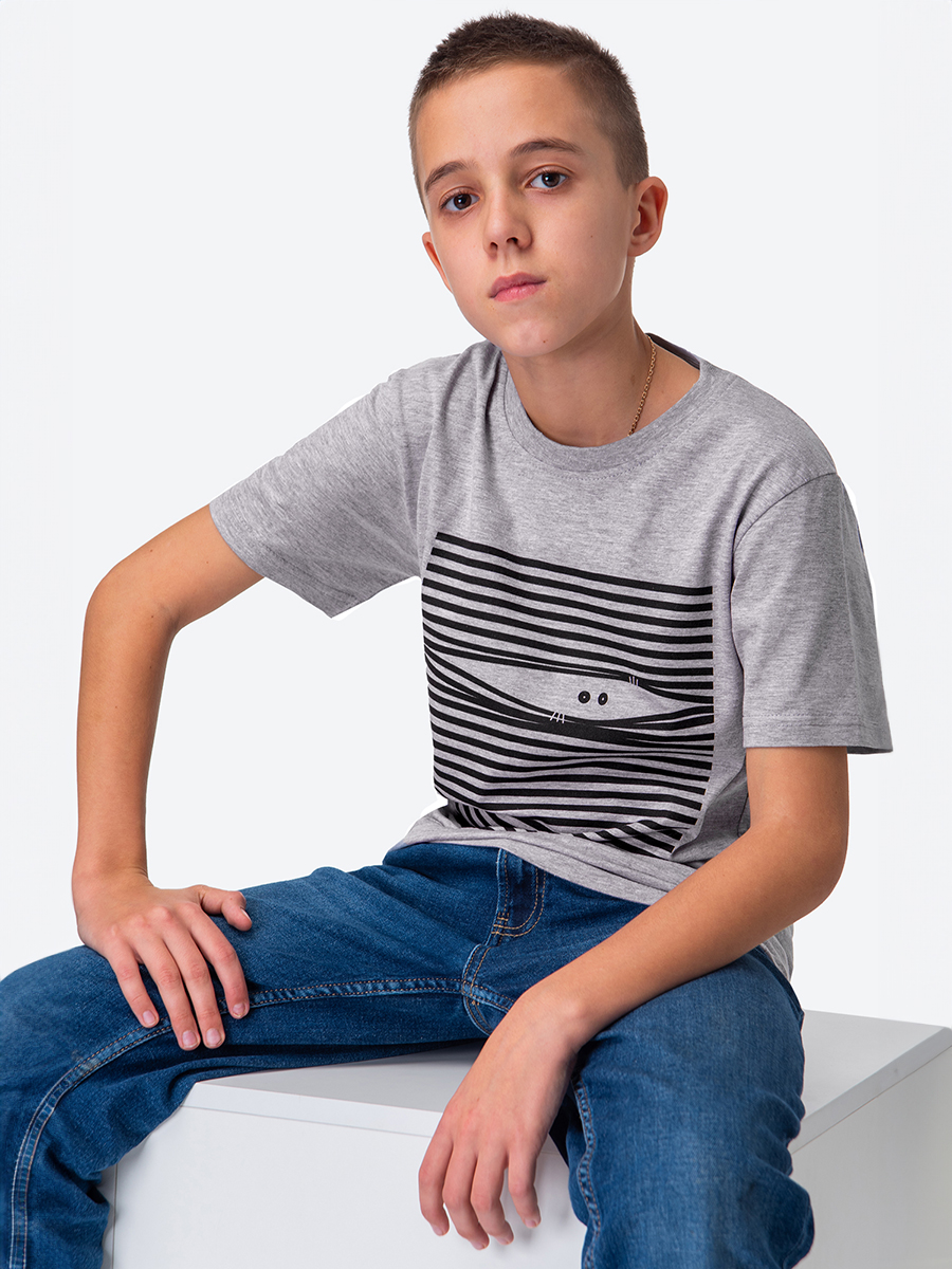 Футболка HappyFox HF55011Mбарабашка,серыймеланж - фото 5