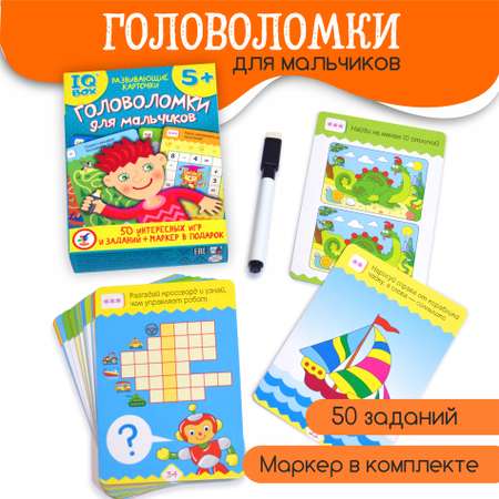 Игра развивающая Дрофа-Медиа IQ Box. Головоломки для мальчиков 4299