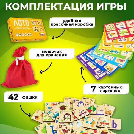 Настольная игра Alatoys Лото Азбука Цифры