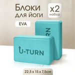 Блоки для йоги U-TURN Мятный 2 шт.