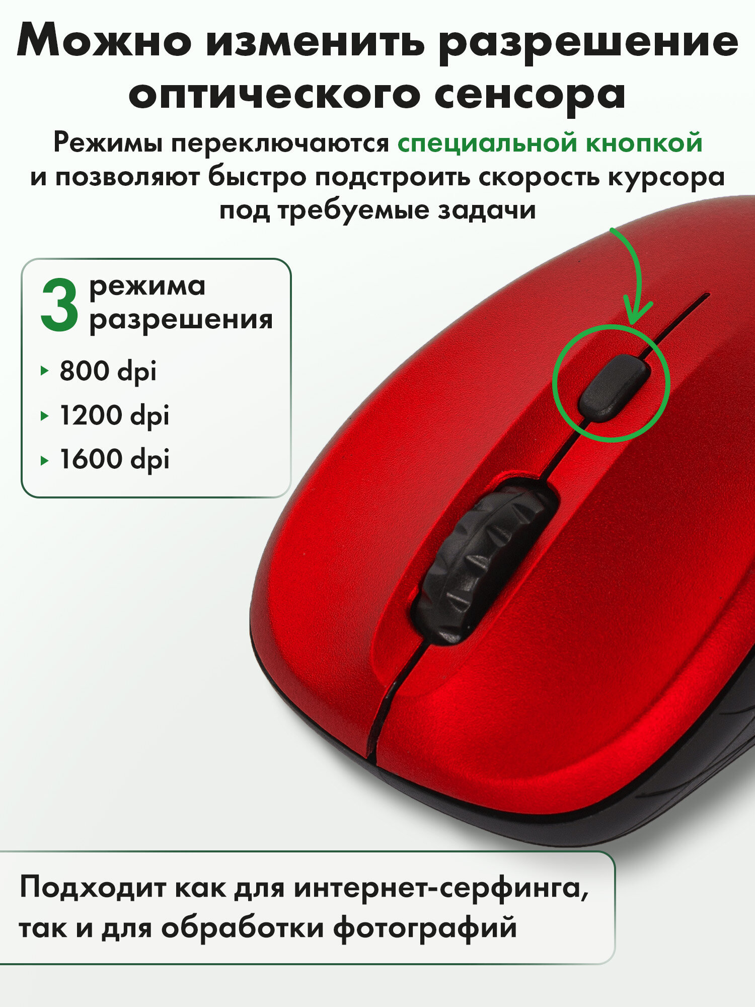 Мышь беспроводная Sonnen V111 Usb 800/1200/1600 dpi - фото 2
