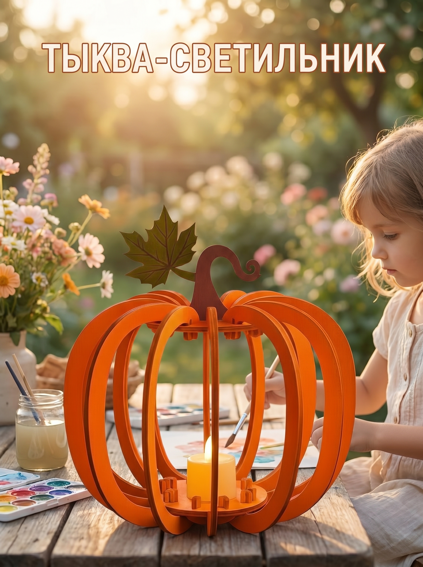 Набор для творчества HappyLine аппликация Тыква своими руками - фото 1