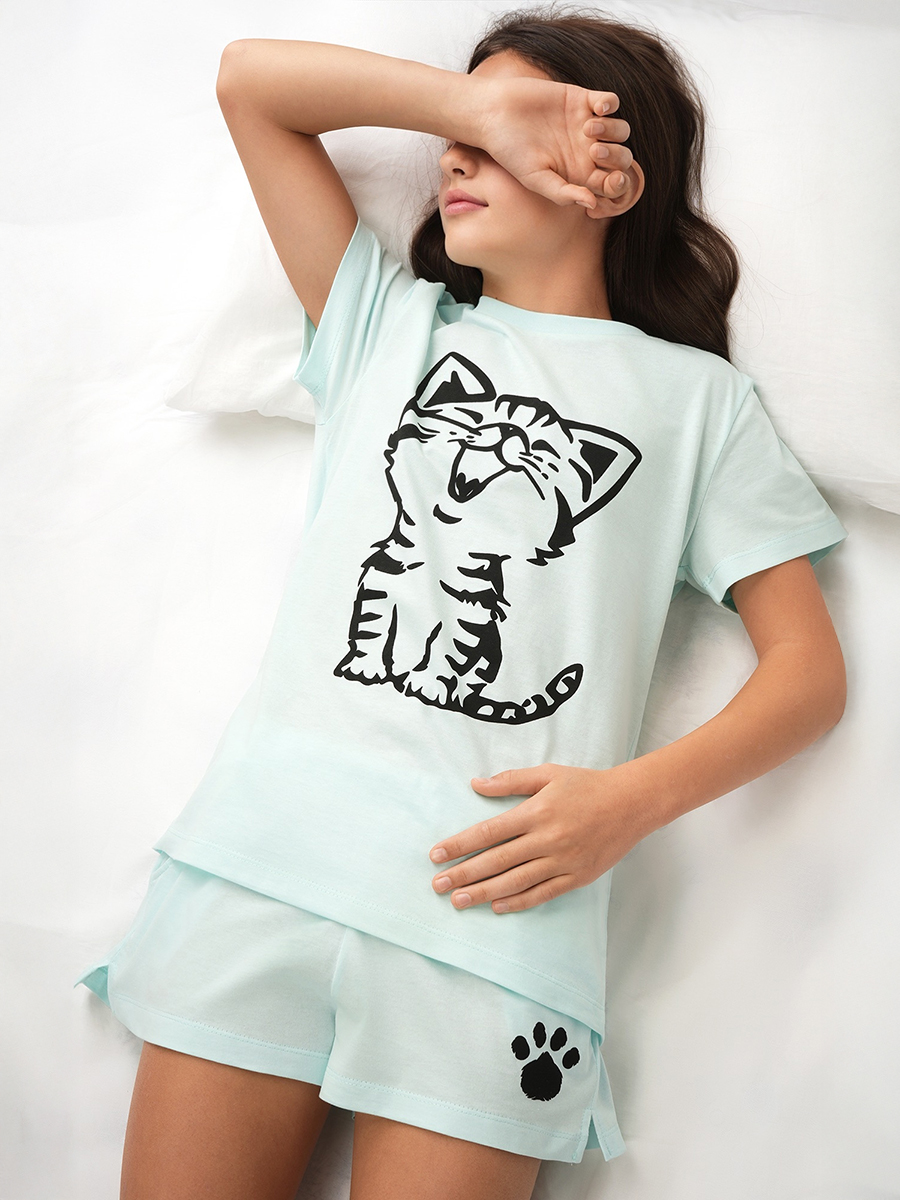 Пижама HappyFox HF9148ментоловый - фото 1