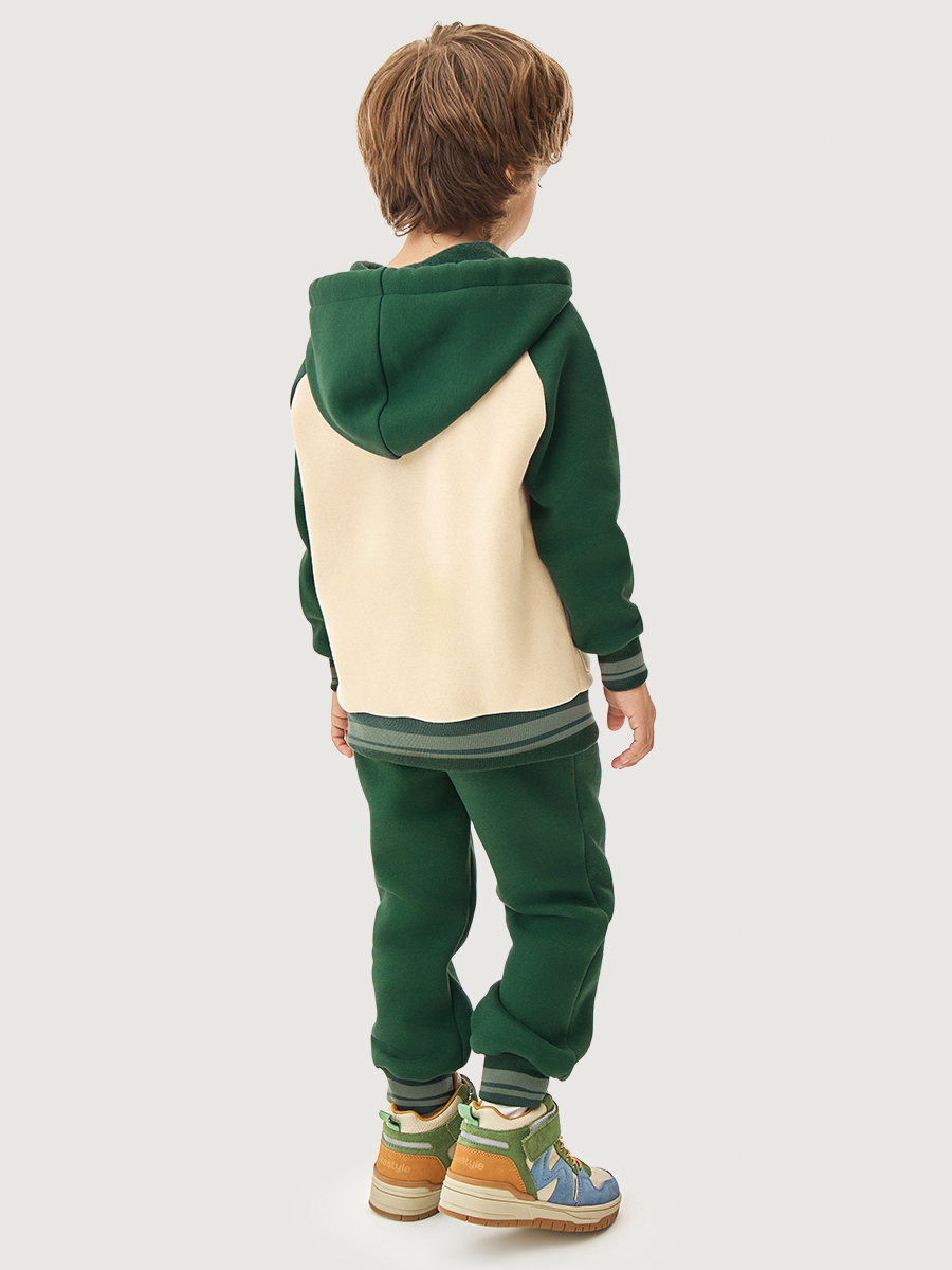 Костюм спортивный NIKASTYLE 7т12126 изумруд/беж - фото 4