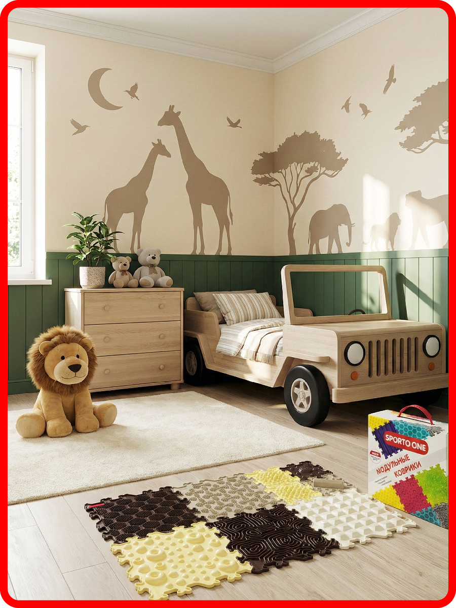 Коврик-пазл SPORTO.ONE Песчаный берег 9 шт. - фото 6