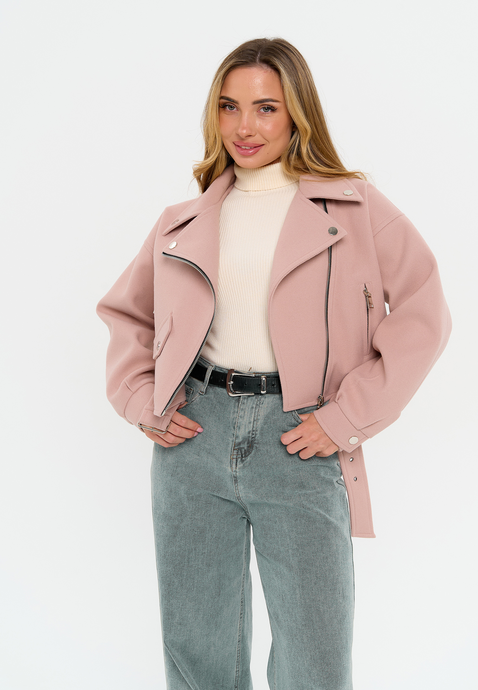 Куртка Stylish AMADEO AJ-8501-розовый - фото 4