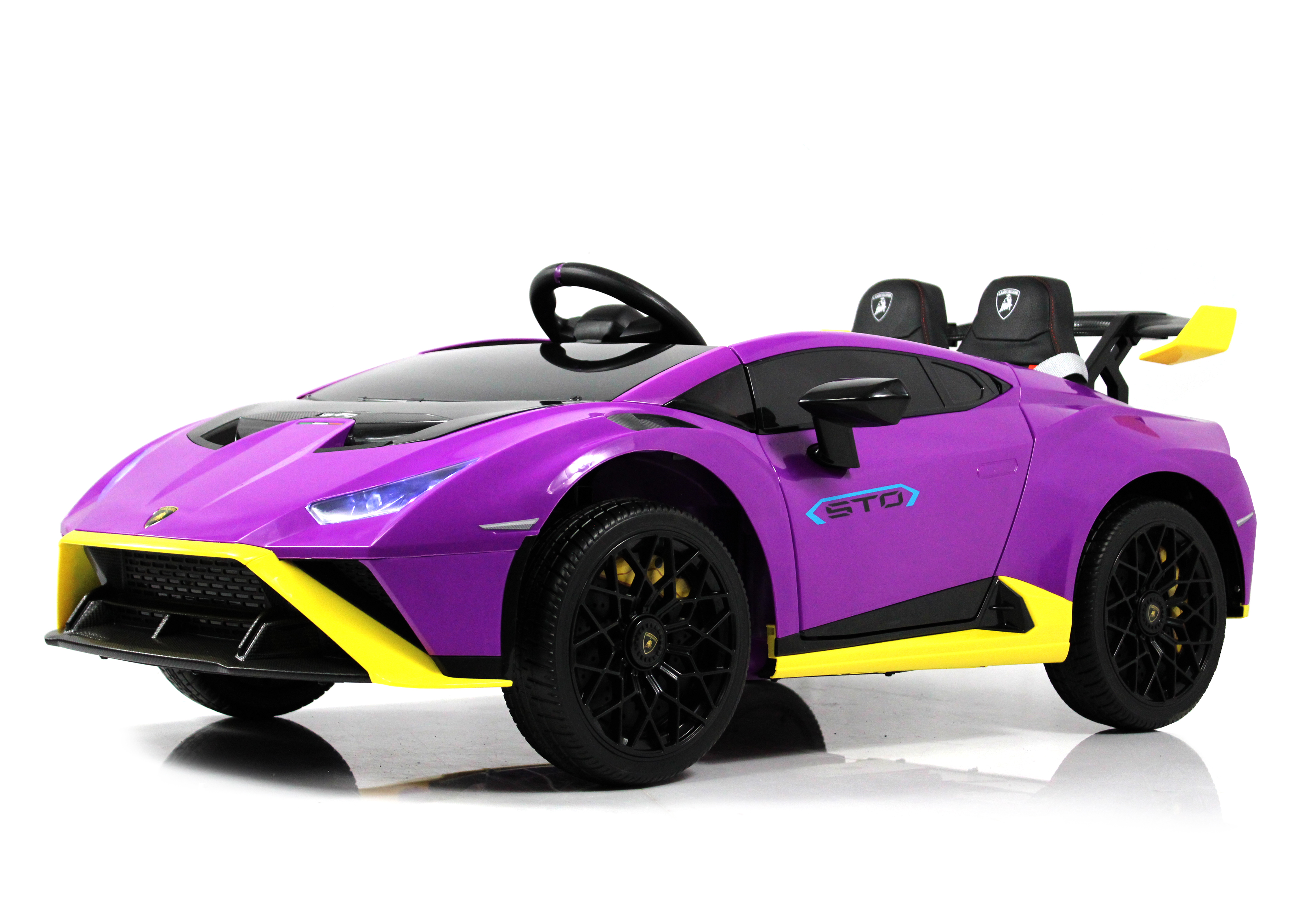 Электромобиль RIVERTOYS Lamborghini E888EE-YELLOW-PURPLE С пультом ДУ - фото 2