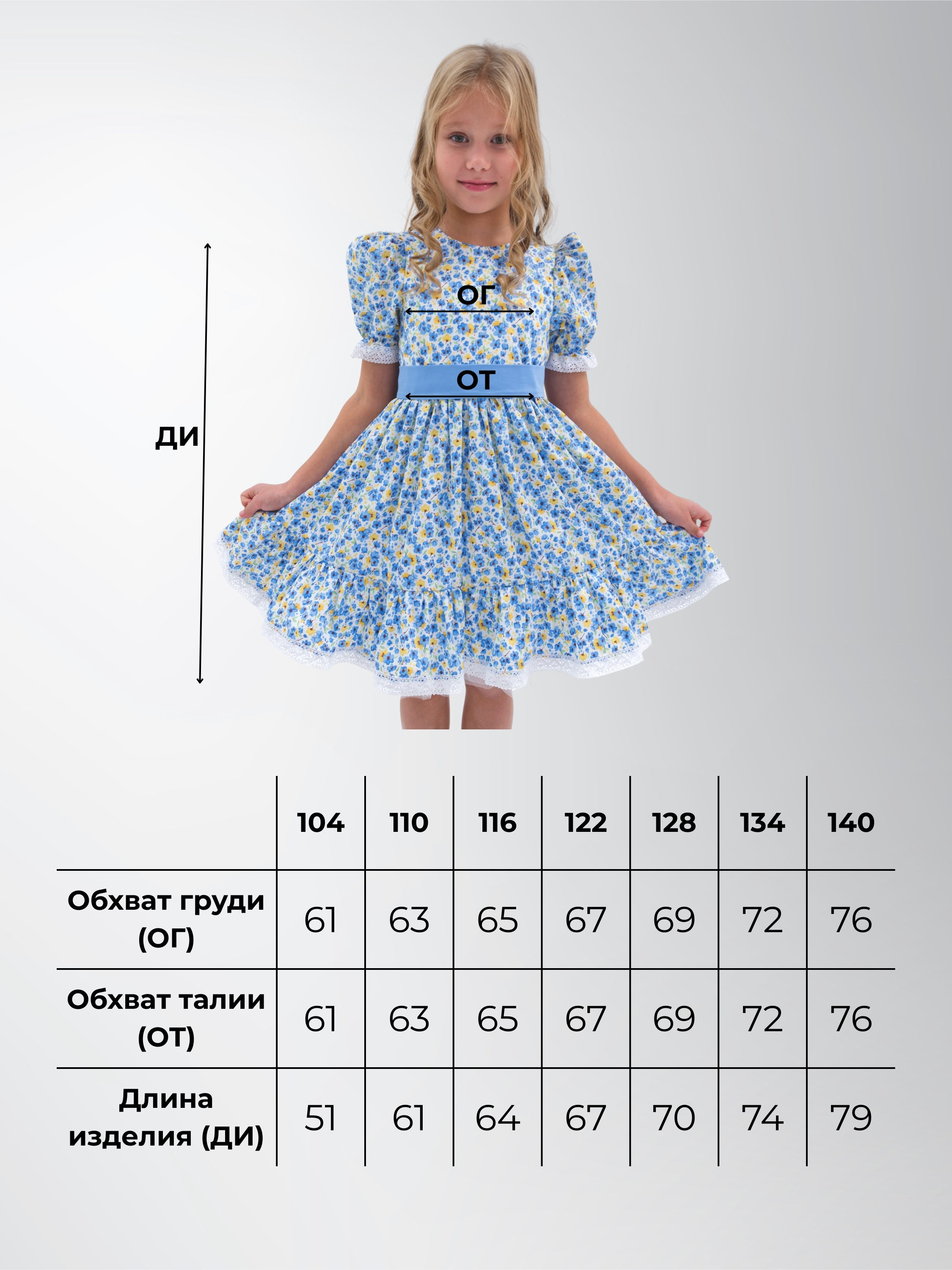 Платье Pansykids Незабудки - фото 9