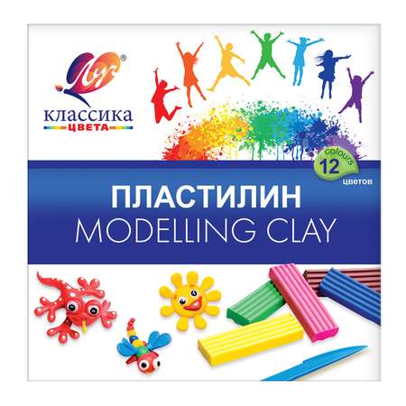 Пластилин Луч 12 цв.