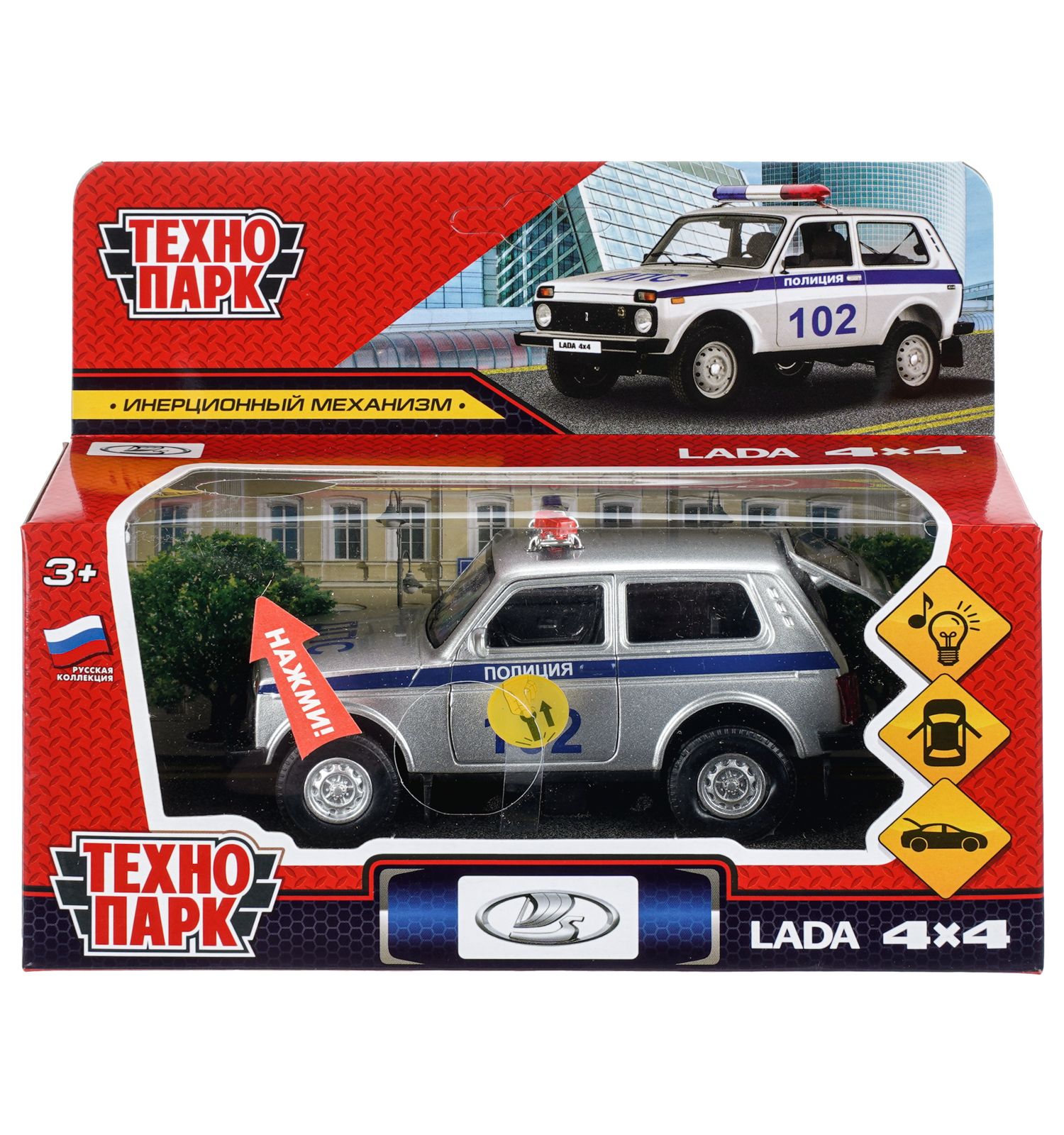 Полицейская машина Технопарк LADA 4x4 410648 - фото 8