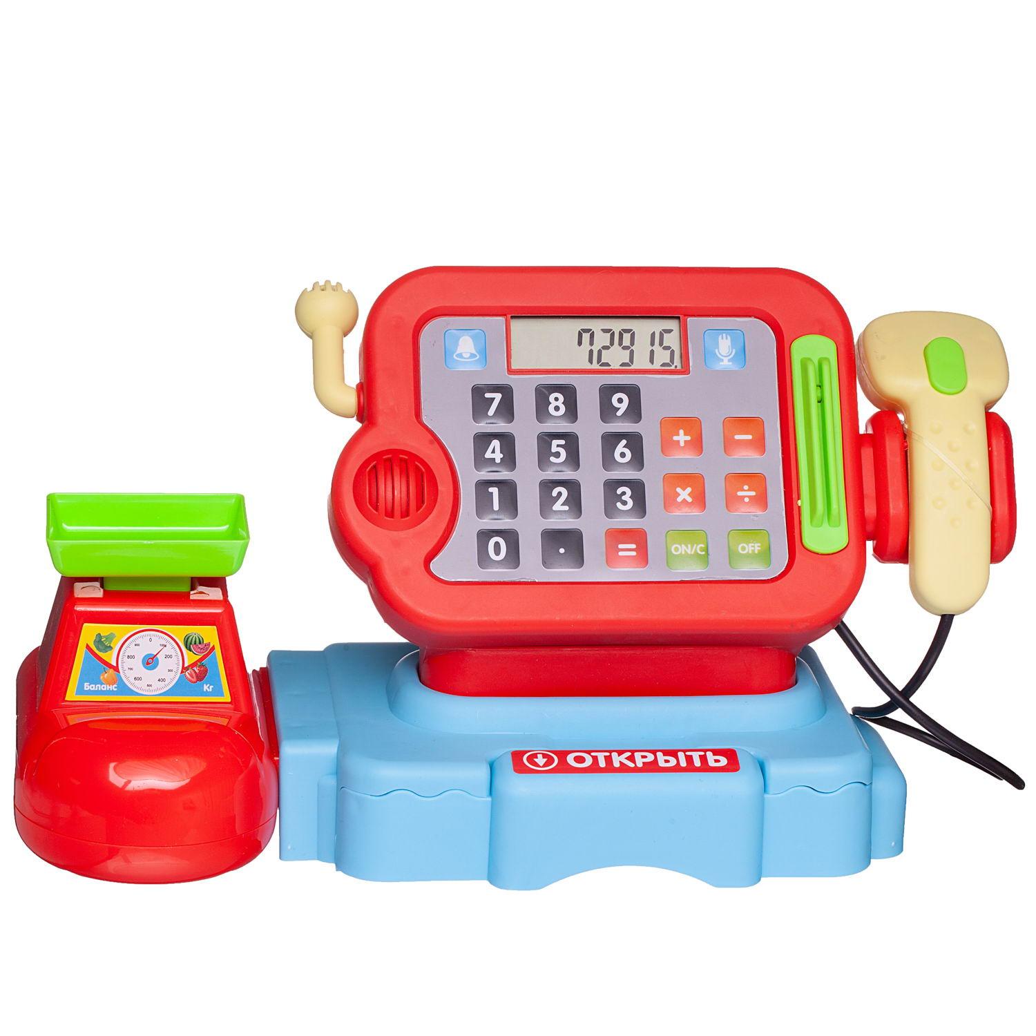 Игровой набор Abtoys продукты, прилавок, касса, тележки и корзинки - фото 5