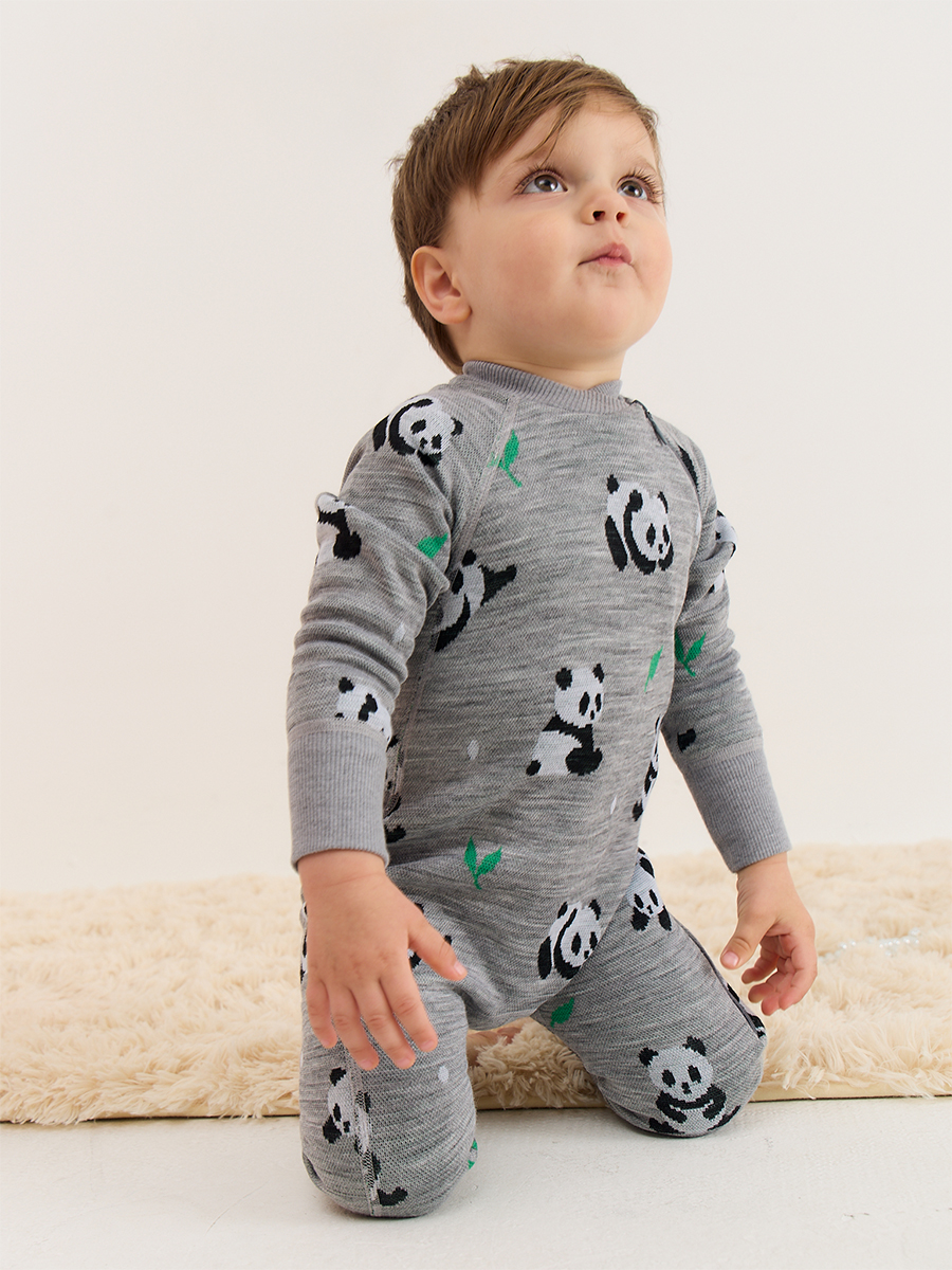 Термокомбинезон Dr. Wool DWWNB16/панды - фото 10