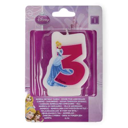 Праздничная свеча Disney Princess Princess Цифра 3
