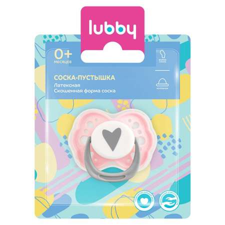Пустышка Lubby латекс анатомическая от 0 мес.
