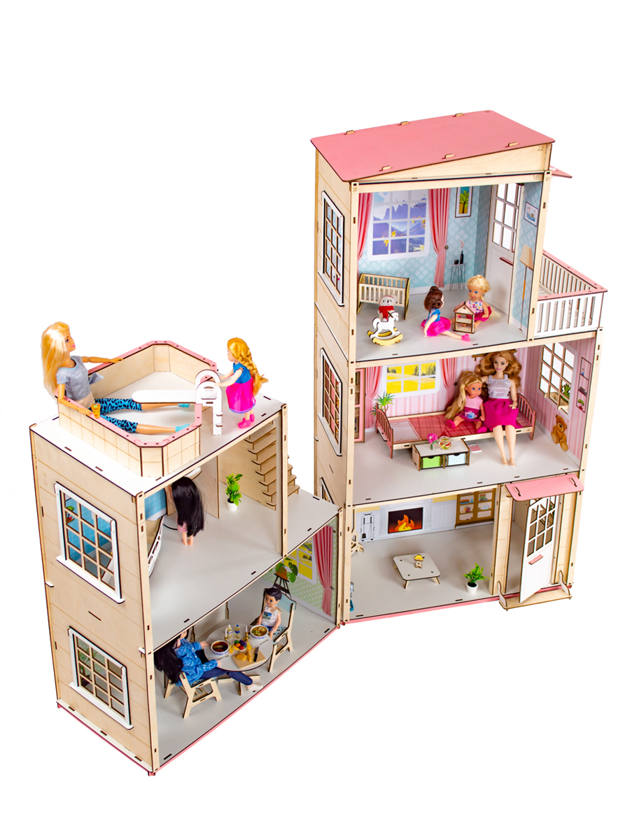 Домик для кукол M-WOOD с мебелью 3025 - фото 7